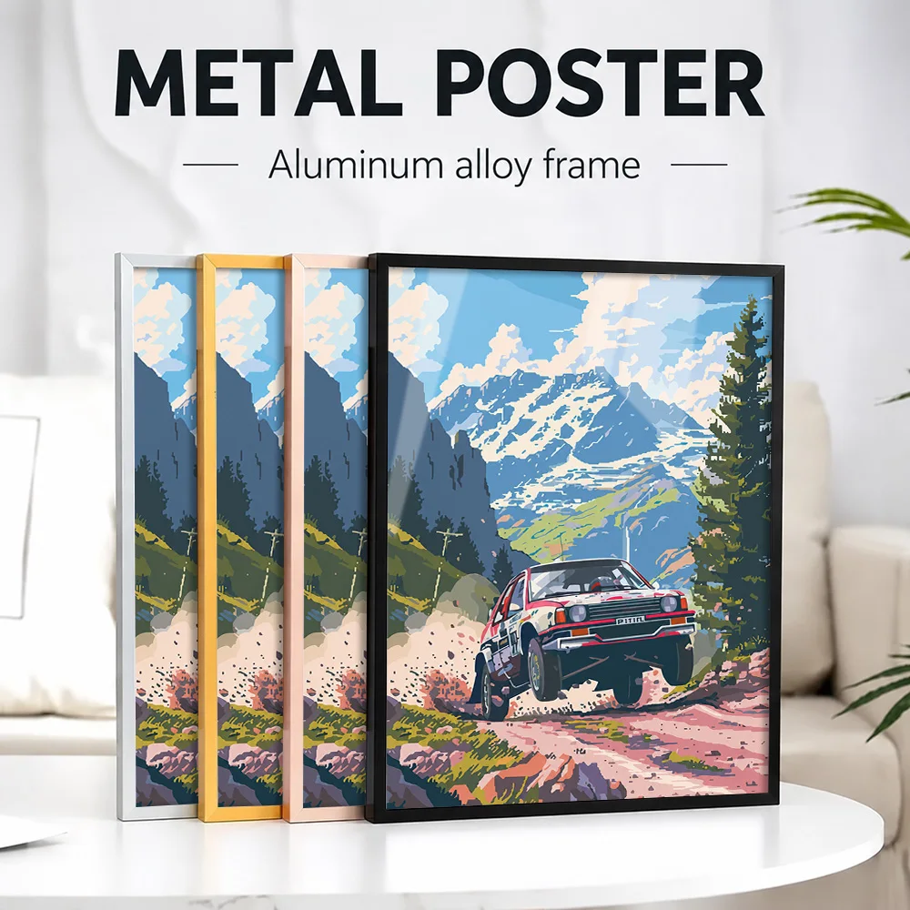 Offroad Car Metal Poster With Aluminum Alloy Frame Personalized Photo Modern Style Wall Art For Driver Lounge Track Lover Gift