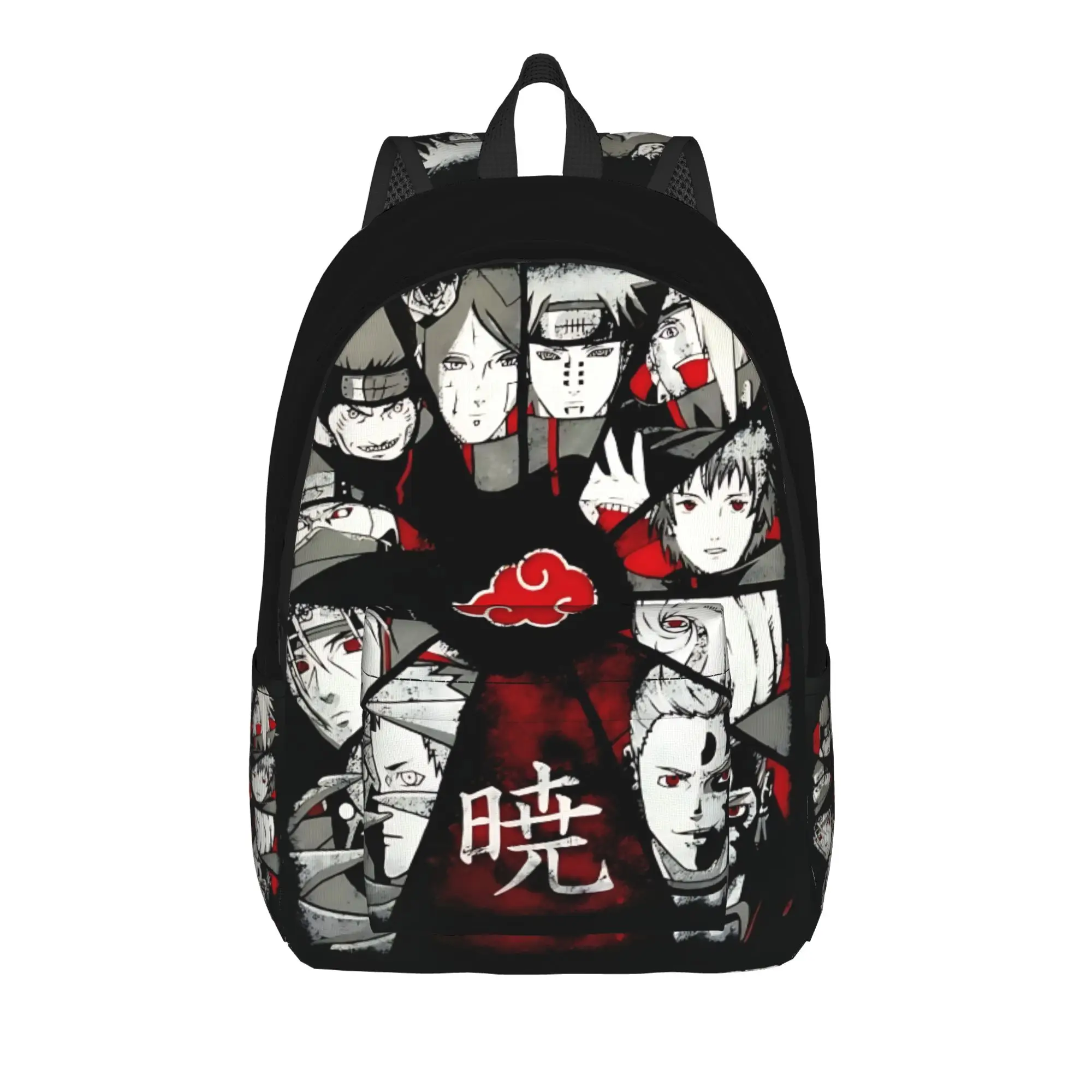 Mochila de moda Naruto anime comic, mochila vintage resistente para viagem, mochila de ombro