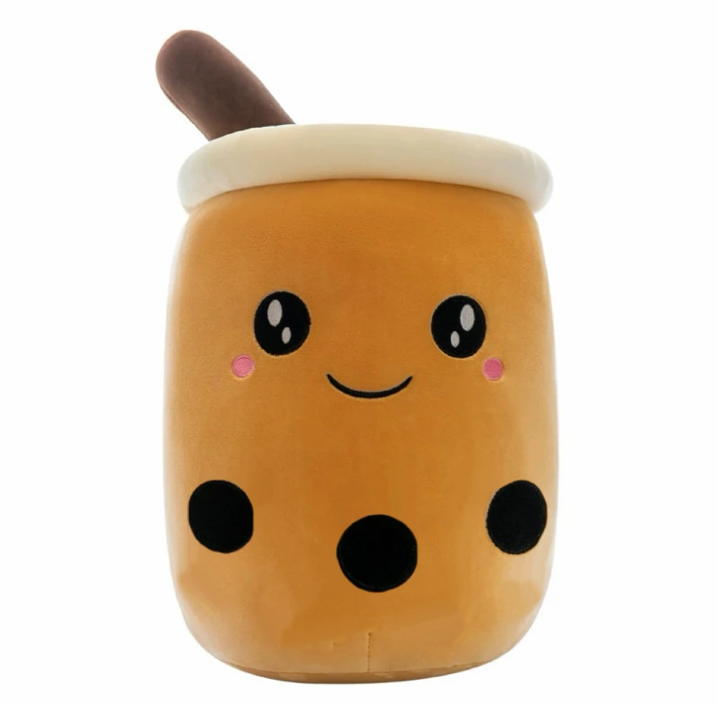 Cute Stuffed Boba Plush Bubble Tea Real-life Bubo Food Milk Cup Plushie Pillow Soft Kawaii Plush Toys Gifts for Kids Adult 24CM~ - view 4