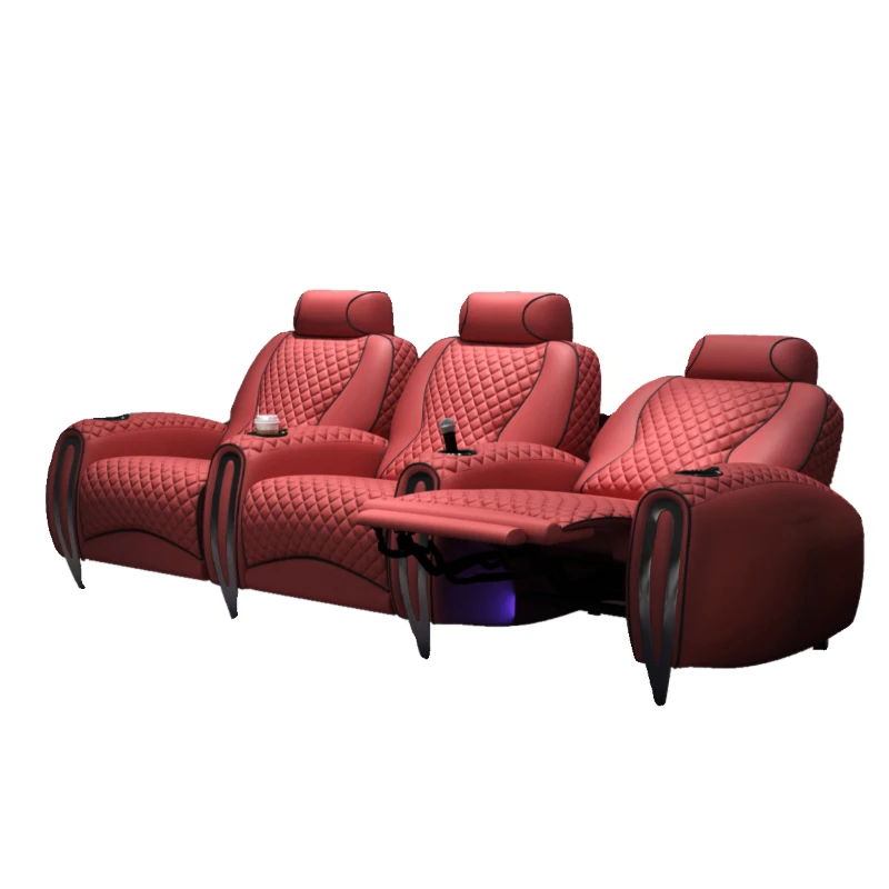 Home Theater Sofa Private Luxury Space Electric Cabin Video Room Video Hall Multifunctional Leather Seat