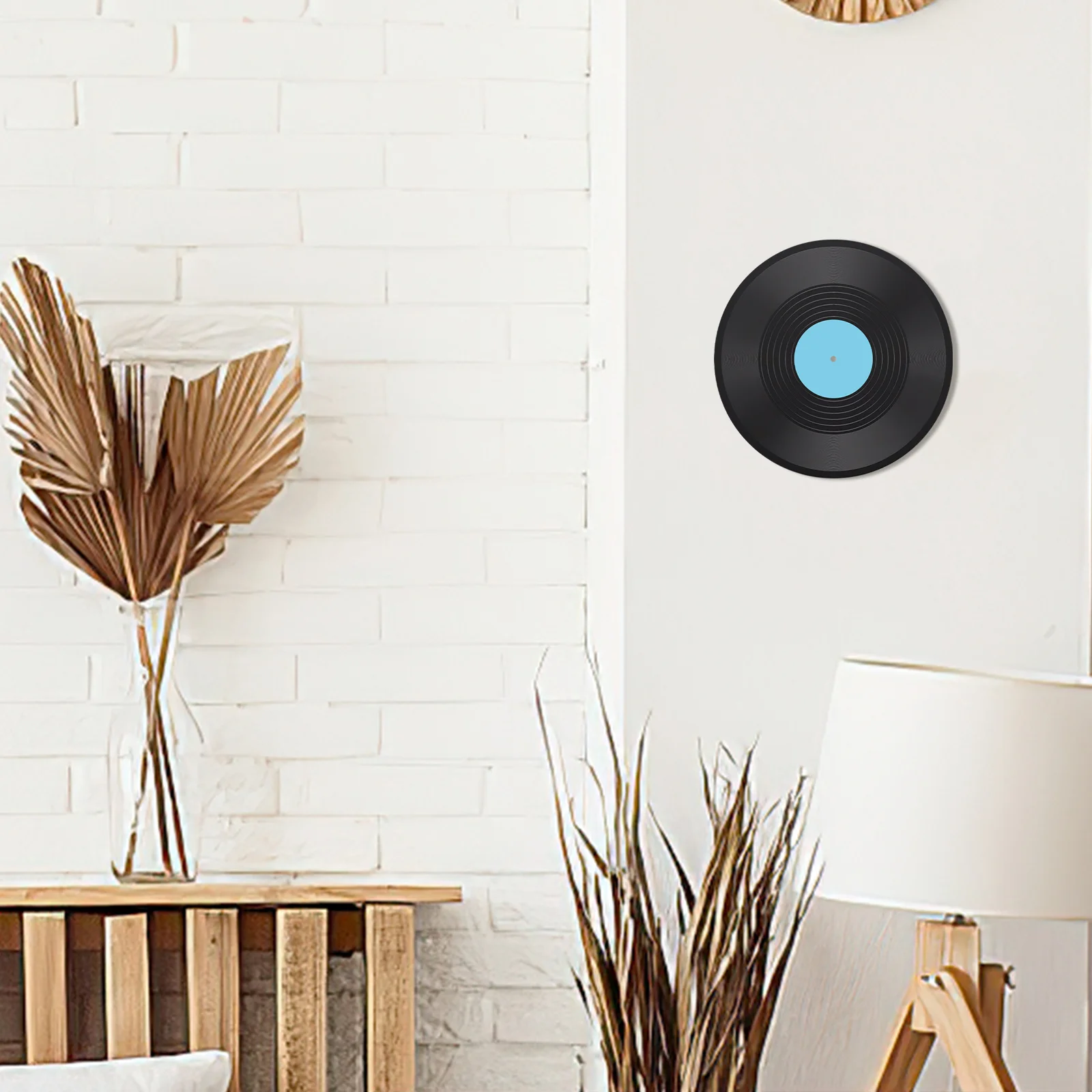 

6Pcs Retro Style Plastic Vinyl Record Wall Decor Vintage Decorative Fake Records for Home Bar Restaurant Wall Ornament