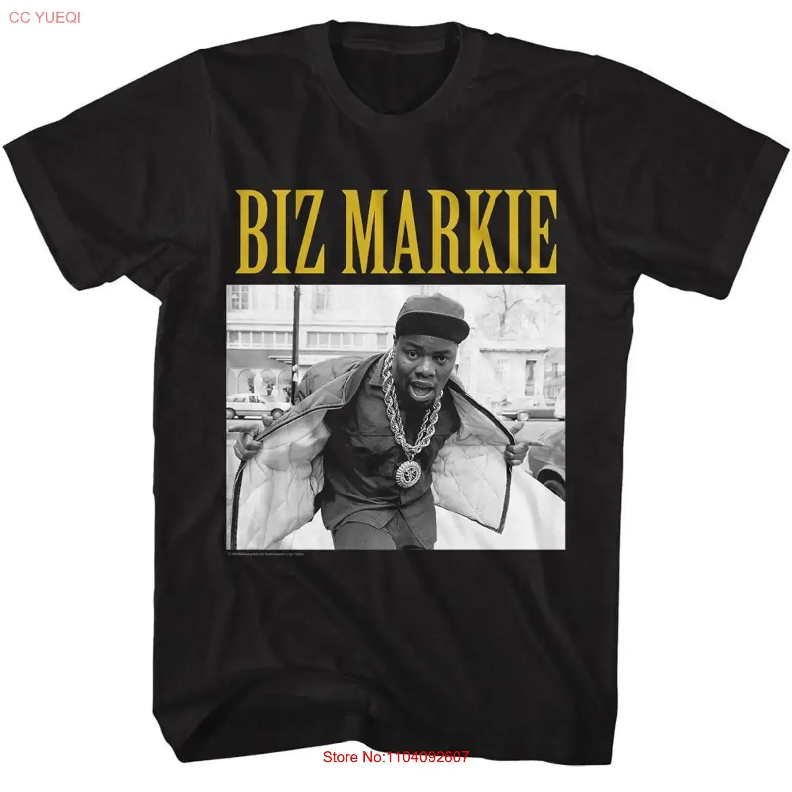 Biz Markie Jacket Black T Shirt vintage Washed designer clothes fashion Versatile Casual homme Stretched Unisex