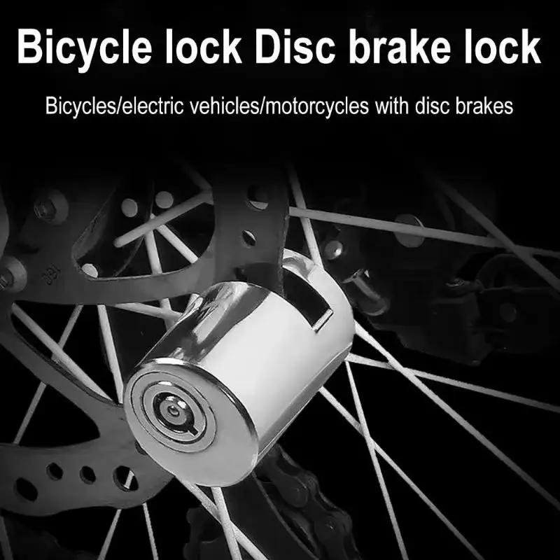 Mini Portable Disc Brake Lock High Security Anti Cut Lock for Mountain Bike Motorcycle E-Scooter Short Trip Parking