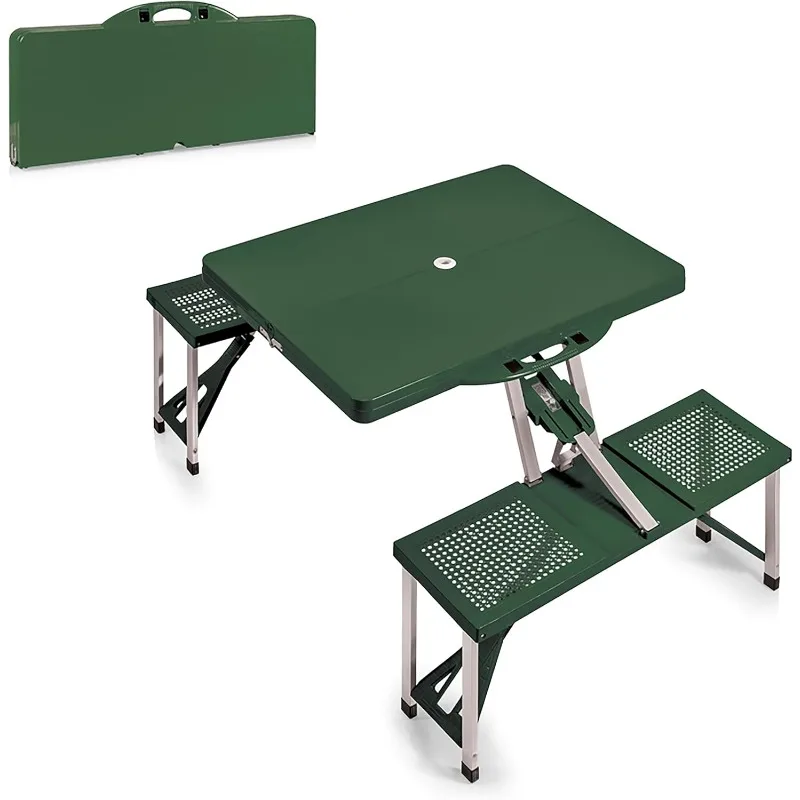 

Folding Picnic Table, Camping Table, Outdoor Table with Umbrella Hole