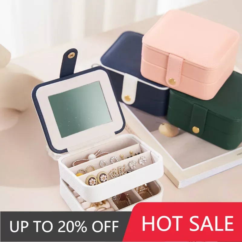 Multi-layer Jewelry Box, Anti-oxidation Travel Portable Jewelry Storage Box, Earrings, Rings, Necklaces and Jewelry Storage Box