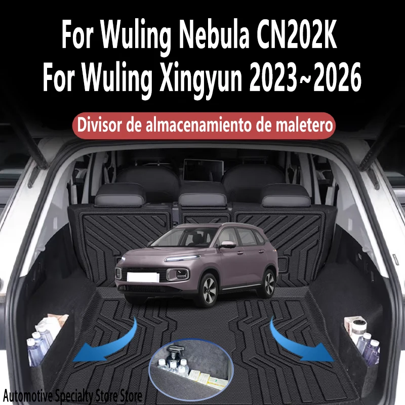 

For Wuling Nebula 2023~2026 2025 24 Multifunction Trunk Storage Partition Storage Auto Interior Parts Organizer Car Accessories