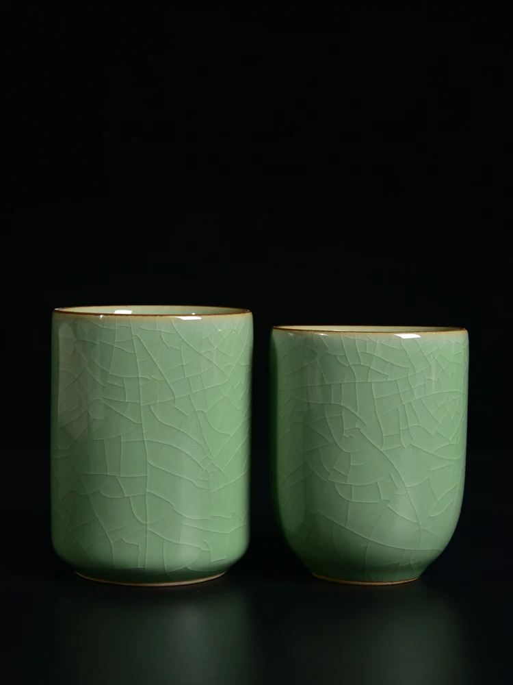 

Simplified Blue Porcelain Drinking Cup Cerc Office Meeting Tea Cup Home Use Milk Cup Handmade Crted Chinese Sle