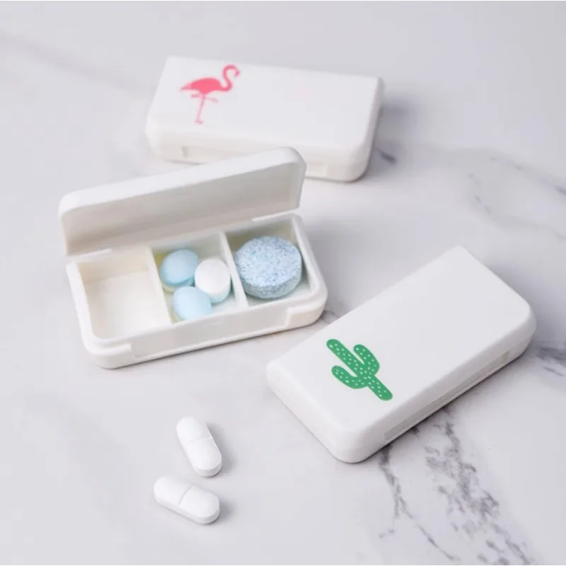3-Compartment Portable Pill Organizer, BPA-Free Medicine Case with Leakproof Design, Daily Tablet Storage Box for Home & Travel