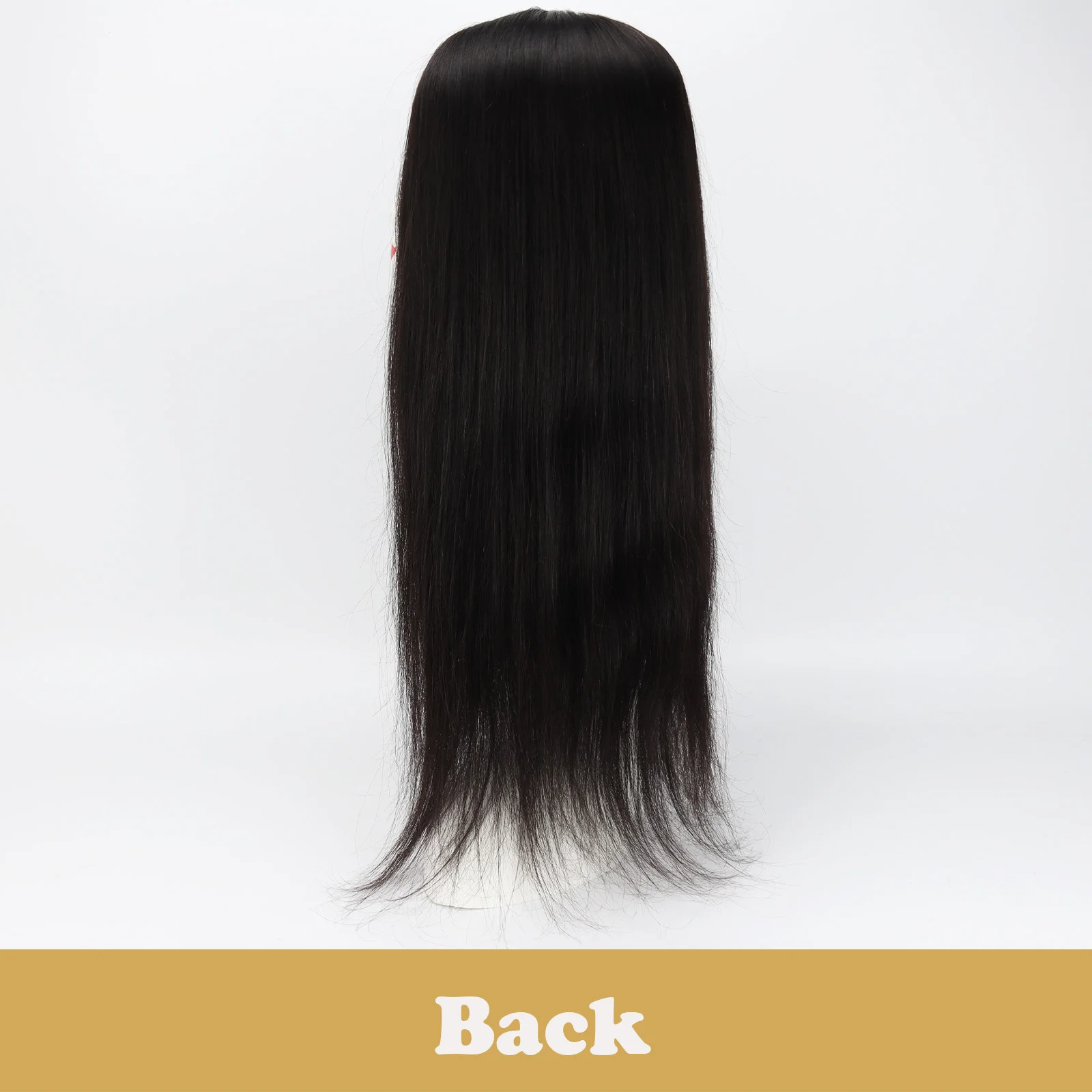 150% Density Straight Natural Real Human Hair 15x16cm Silk Base Topper Black Remy Hair Piece Extensions Hair Loss