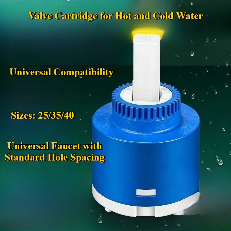 Kitchen Sink Faucet Cartridge, Handle, Ceramic Disc, Shower Head, Mixing Valve Cartridge, Hot/Cold Water Switch Repair Parts