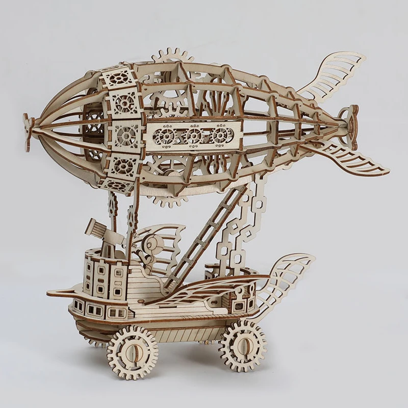 Puzzle 3D en bois, modèle de voiture de dirigeable, Kits d'assemblage de bricolage, pistolet de chasse, arme, jouets pour enfants, cadeaux de jeu de fête