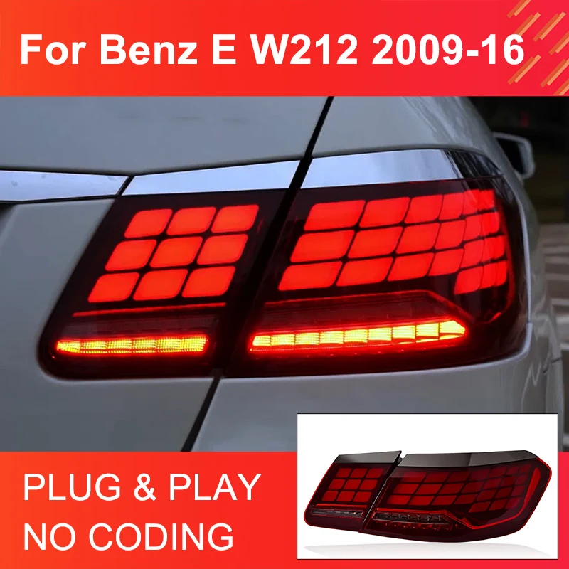 

1 Pair LED Tail Light Assembly for Benz E Class W212 2009-2016 Taillight Plug and Play with LED Animation Turning Tail lights