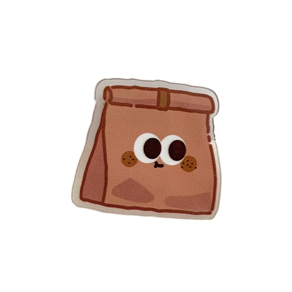 Office Supplies Bread Cute PP Clip Paperclip Decorative Cartoon Memo Clip Acrylic Double Sided Acrylic Paper Clip Photo Clamp