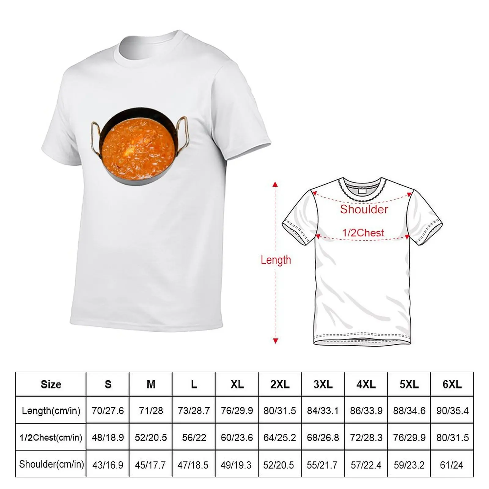 Balti Butter Chicken in Karahi T-Shirt anime customs mens graphic t-shirts anime