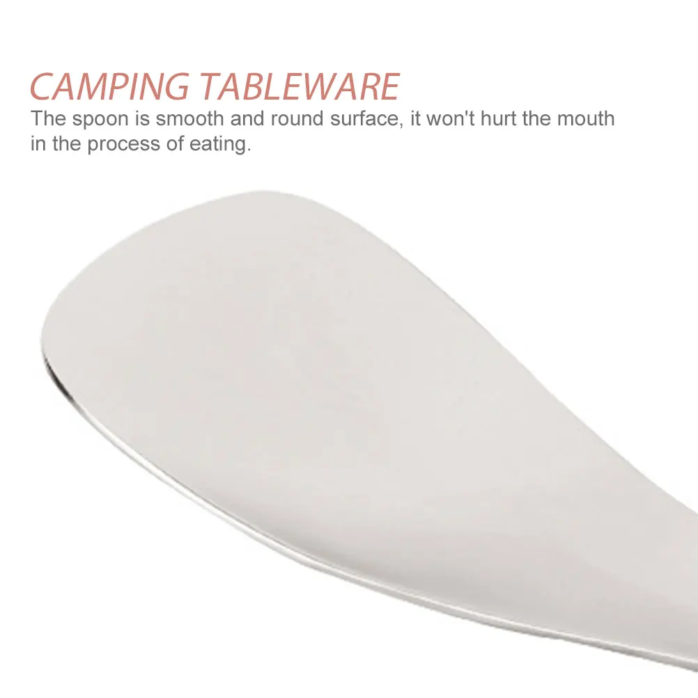 

Pure Titanium Rice Spoon Large Scoop Camping Kitchen Utensils Portable Eating Tool Outdoor Picnic Travel Silver Non Corrosive