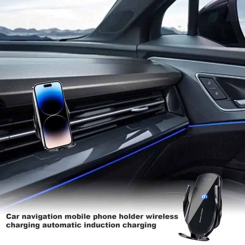 무선 차량용 충전기 휴대폰 거치대, 360 회전, 자동 클램핑, 자동 고속 충전, 휴대폰 브래킷, 내비게이션