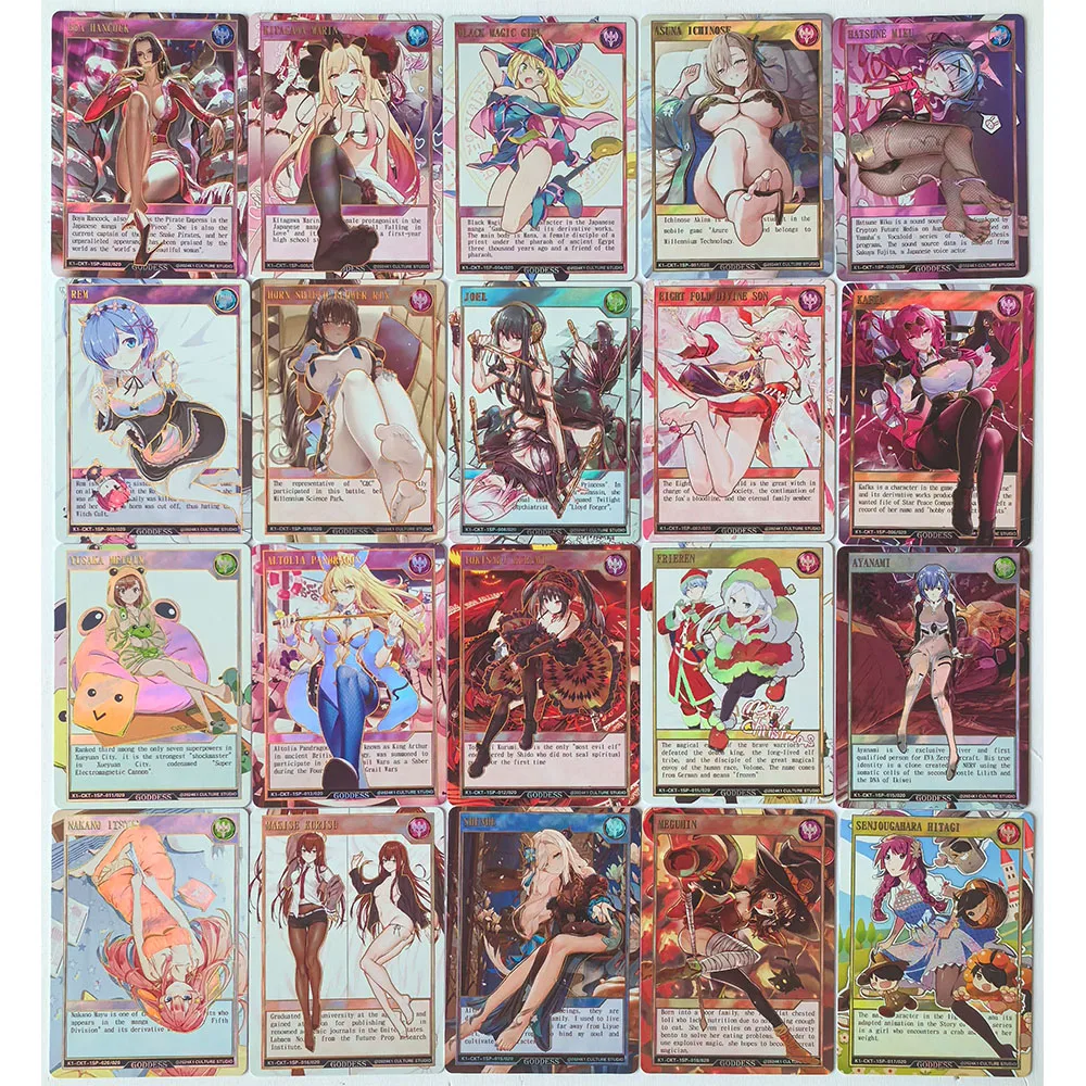 25PC/Set Anime Goddess Story DIY ACG Film Card Rem Tokisaki Kurumi Kafka Boy Game Toys Collectible Card Birthday Gift Board