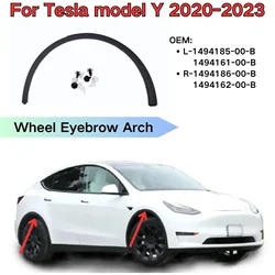 Per il 2020-23 Tesla Model Y ruota anteriore posteriore sopracciglio Arch Molding Fender Flare 1494186-00-B 1494185-00-B accessori muslimb