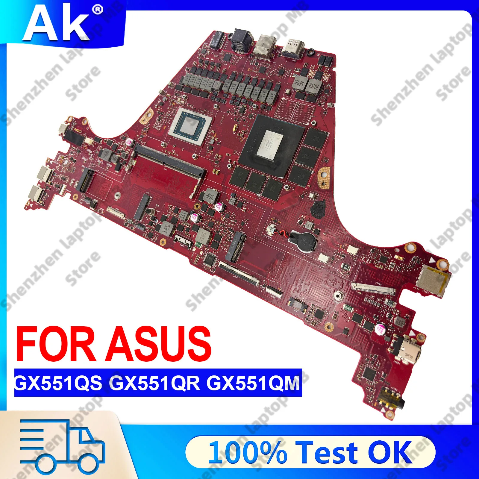 

GX551QS Laptop Motherboard For ASUS ROG Zephyrus Duo GX551QM GX551Q GX551QR GX551QS Mainboard W/ R5 R7 R9 CPU tests OK fast ship