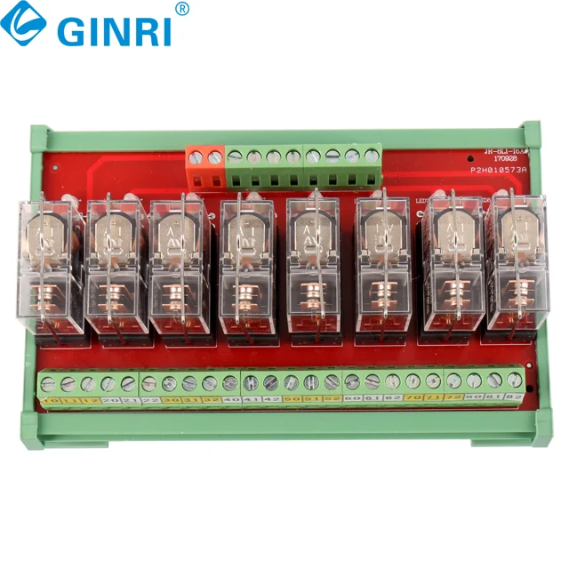 Ginri JR-8L1 G2R-1-E لوحة إخراج PLC 8 وحدات مرحل قنوات