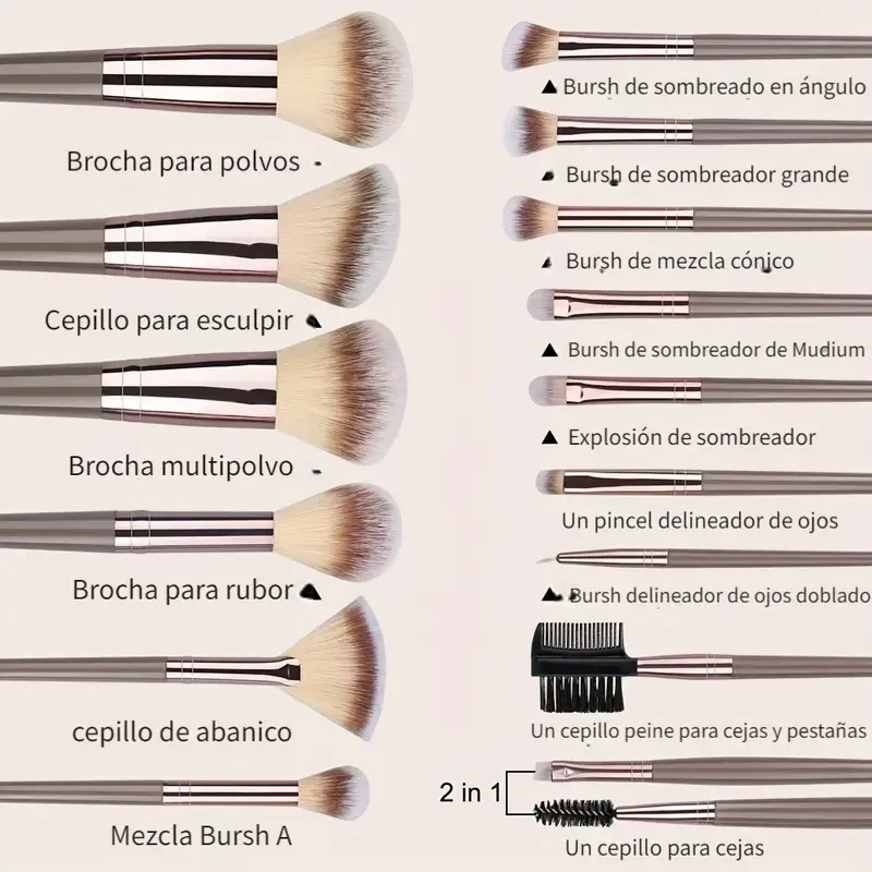Ensemble professionnel de 3 à 20 pinceaux de maquillage, doux et moelleux, pour fond de teint, fard à paupières, anticernes, blush, pinceau kabuki, outil de beauté pour femmes