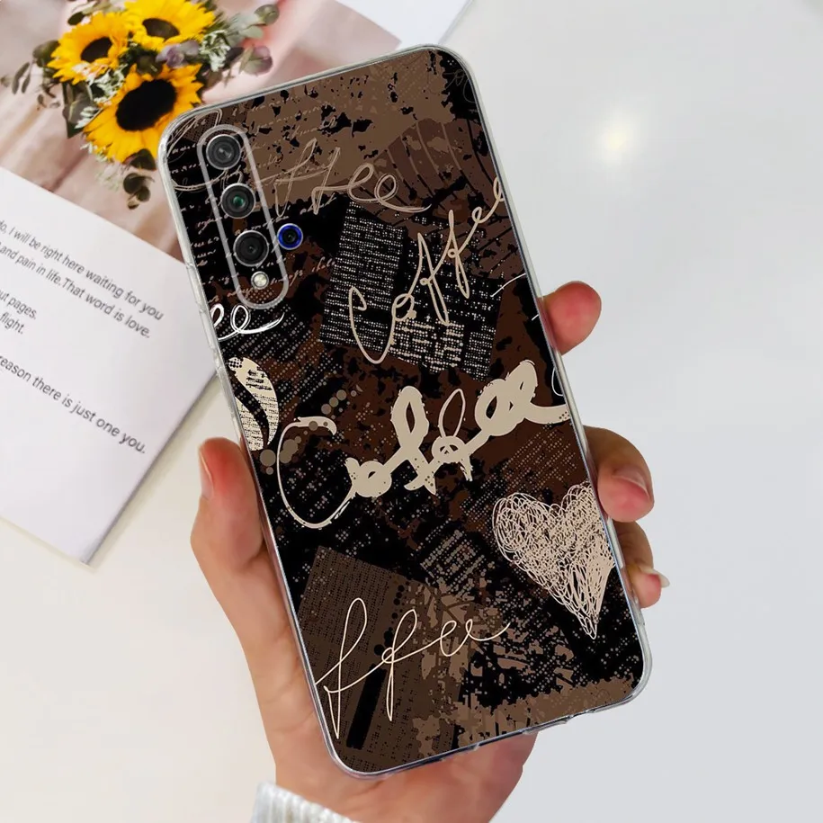 Case For Huawei Nova 5T Cover Transparent Silicone Slim Soft Phone Case on Huawei Honor 20 Honor20 YAL-L21 YAL-L61 Cartoon Coque