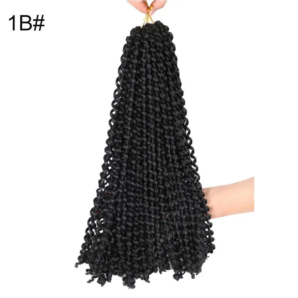 45cm Twist Crochet Braids Water Wave Curly Wavy Wig Synthetic Hair Extension