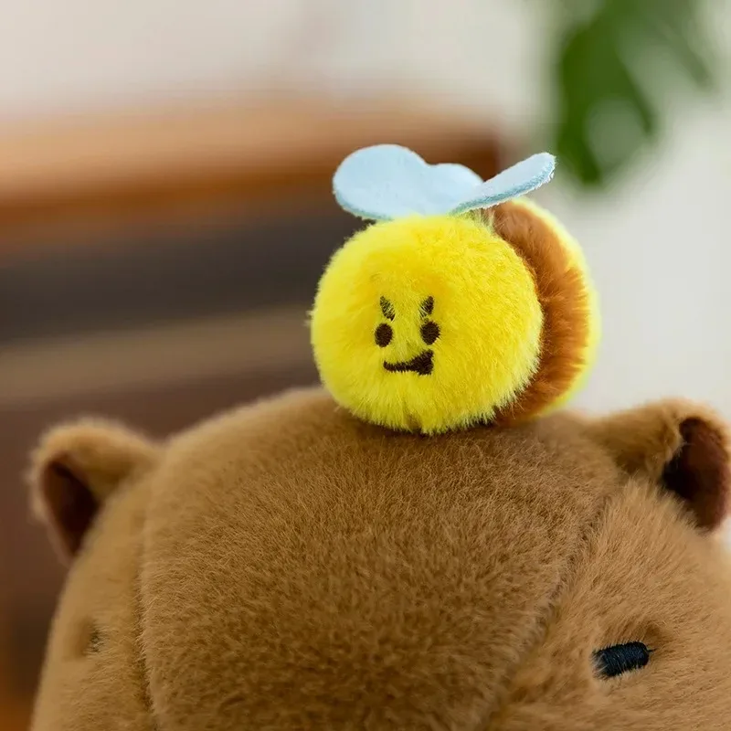 23 cm Super mignon Capybara avec abeille Capibara peluche poupée géante Kawaii peluche poupée enfants enfants cadeau d'anniversaire jouets