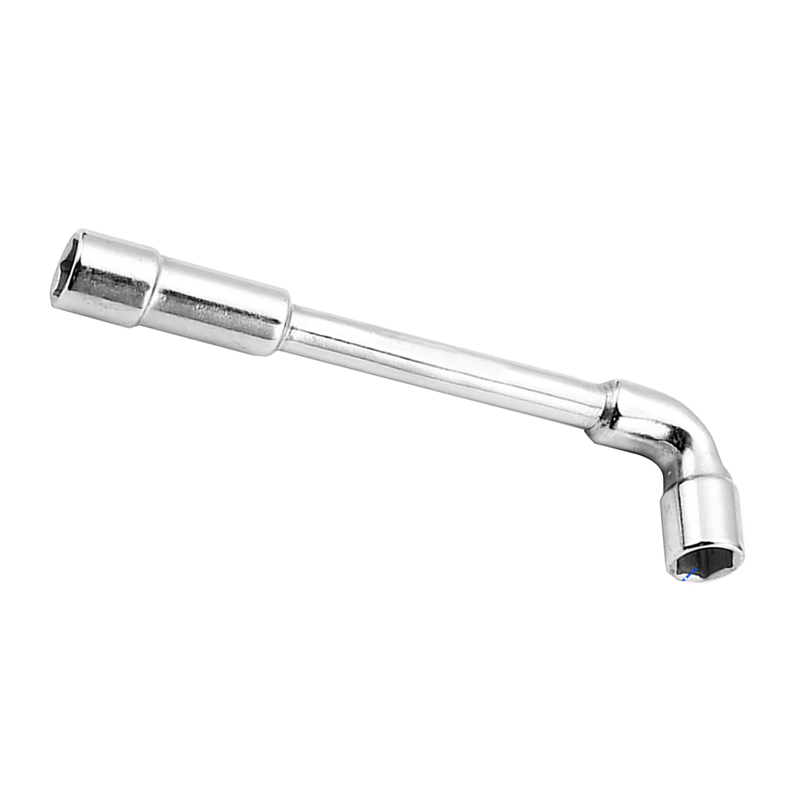 Hexagonal Double-head Pipe Socket Wrench L-shaped Wrench Socket Repair Non-Slip Silver Socket Wrench Woodworking