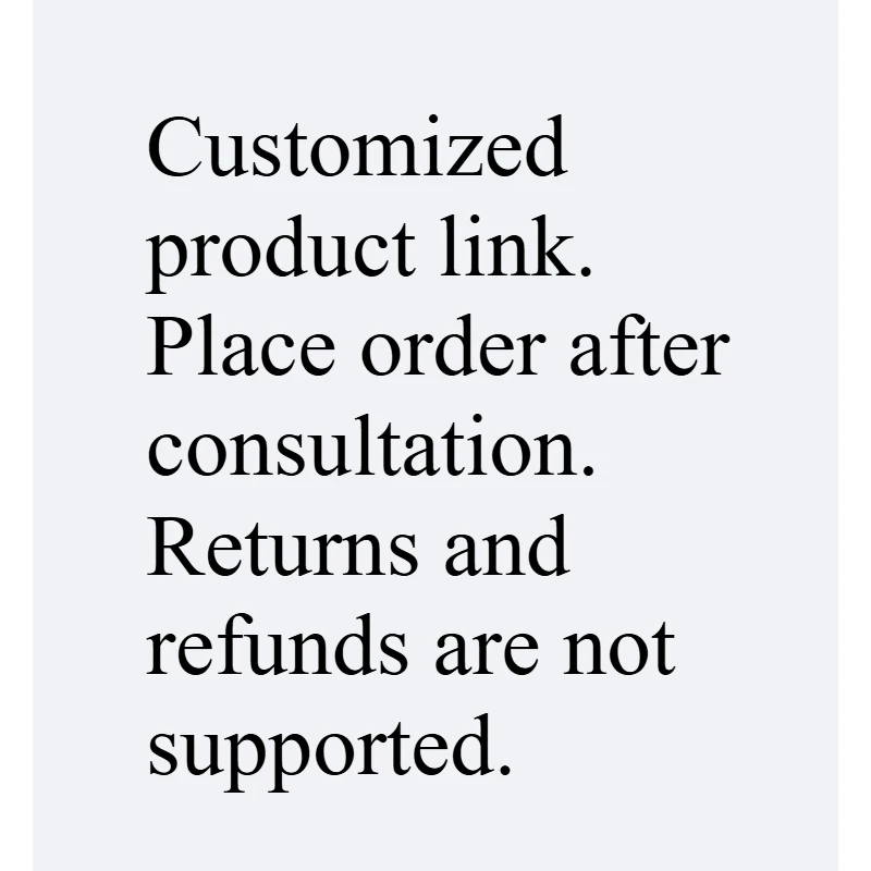 

Customized product link. Place order after consultation. Returns and refunds are not supported.