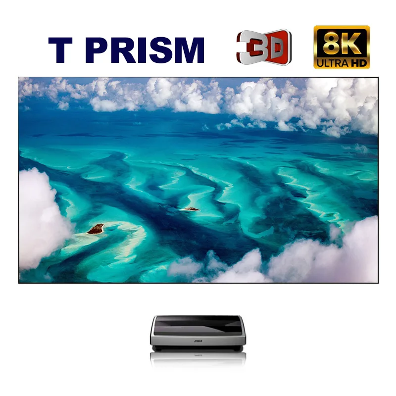 150 Inch Max ALR T Prism UST Ultra Short Throw Projector Screen 2026 Ambient Light Rejecting 3D 4K 8K Support Projection Curtain