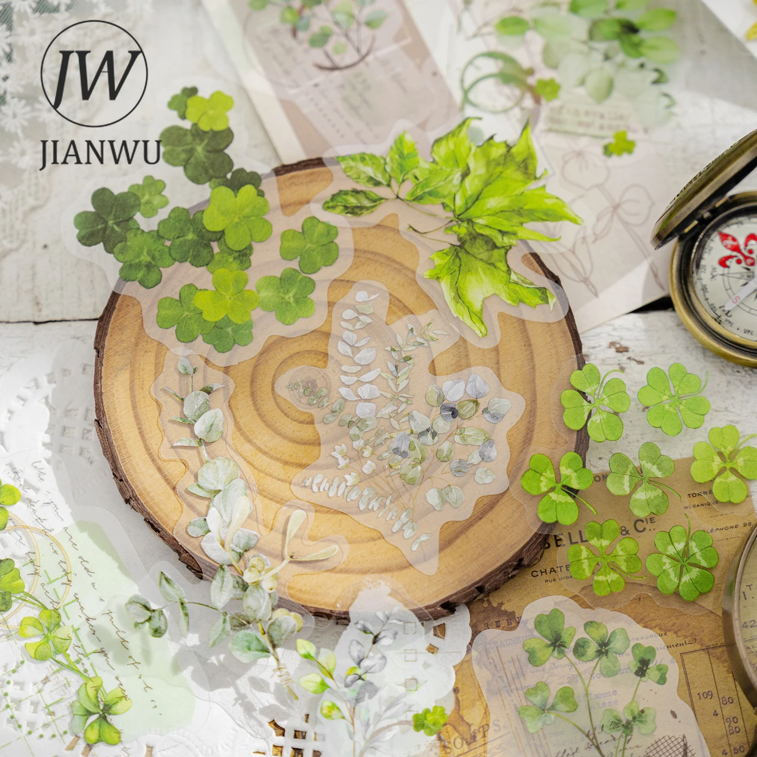 

JIANWU Green Plant Workshop Series винтажный пейзажный материал коллаж наклейка для домашних животных креативный DIY журнал канцелярские принадлежности для скрапбукинга