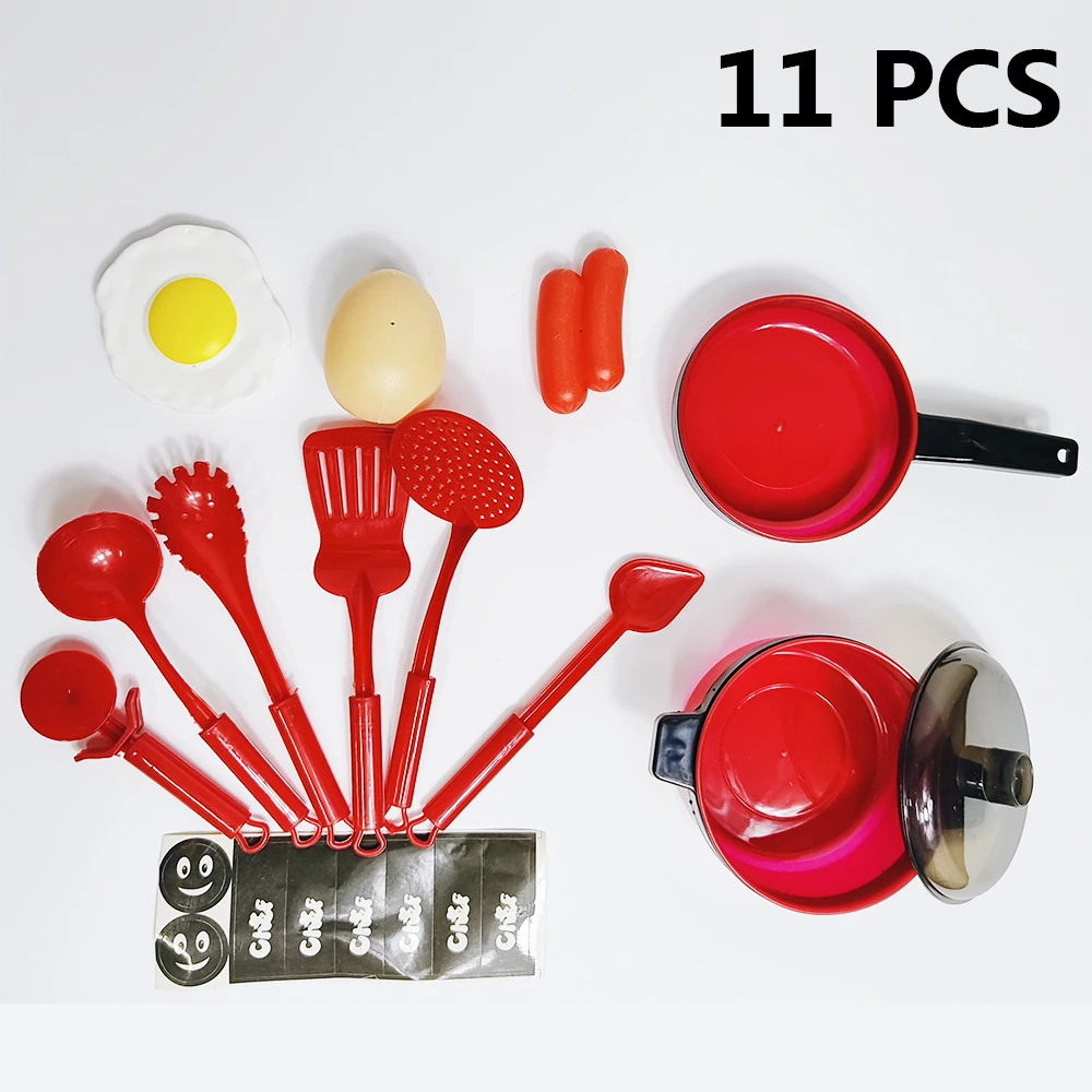 11PCS Educational Toy Pretend Play Plastic Kitchen Toy Set Cut Fruit and Vegetable Food Play House Simulation Toys Girls Toys