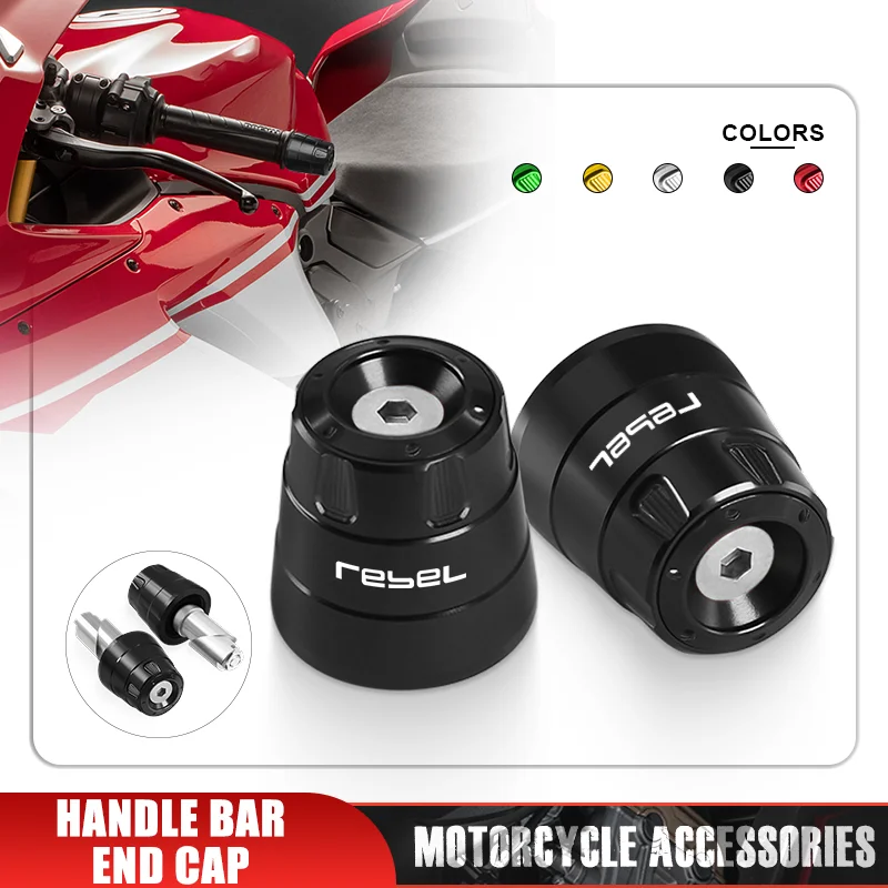 

rebel handle grip Motorcycle Handlebar End Grip Anti Vibration Cap For REBEL CM300 CM500 RebelCMX300 CMX500 CMX1100 handle cover