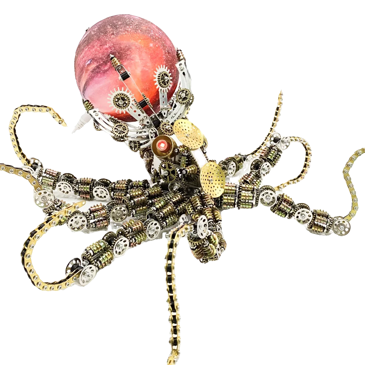 Steampunk Mechanical Octopus Metal Assembly Puzzle DIY Precision Building Block Toy High Difficulty Creative Model Kit