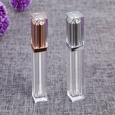 

20pcs Empty Lipgloss Tube High Grade Transparent DIY Lip Gloss Packing Box Container with Acrylic Gold Silver Cap Split Bottle