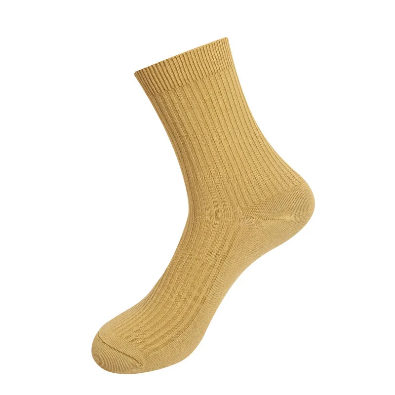 5 أزواج الخريف الشتاء الراحة عالية الجودة جوارب قطنية المرأة الجوارب مجموعة اليابانية بلون تنوعا عادية منتصف جوارب أنبوبية #5