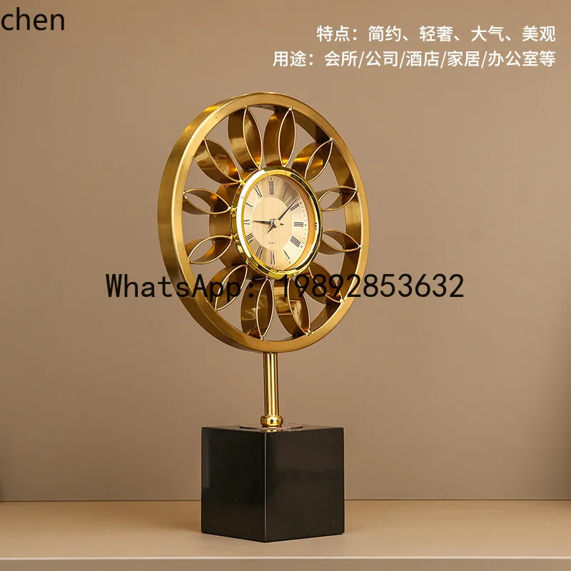 modern minimalist table clock, living room clock  home fashion mechanical clock, creative and personalized home desk clock