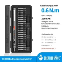 CreationSpace Mini Charging Mobile Phone Repair Electric Screwdriver with Light, Repair Kit CS0801A