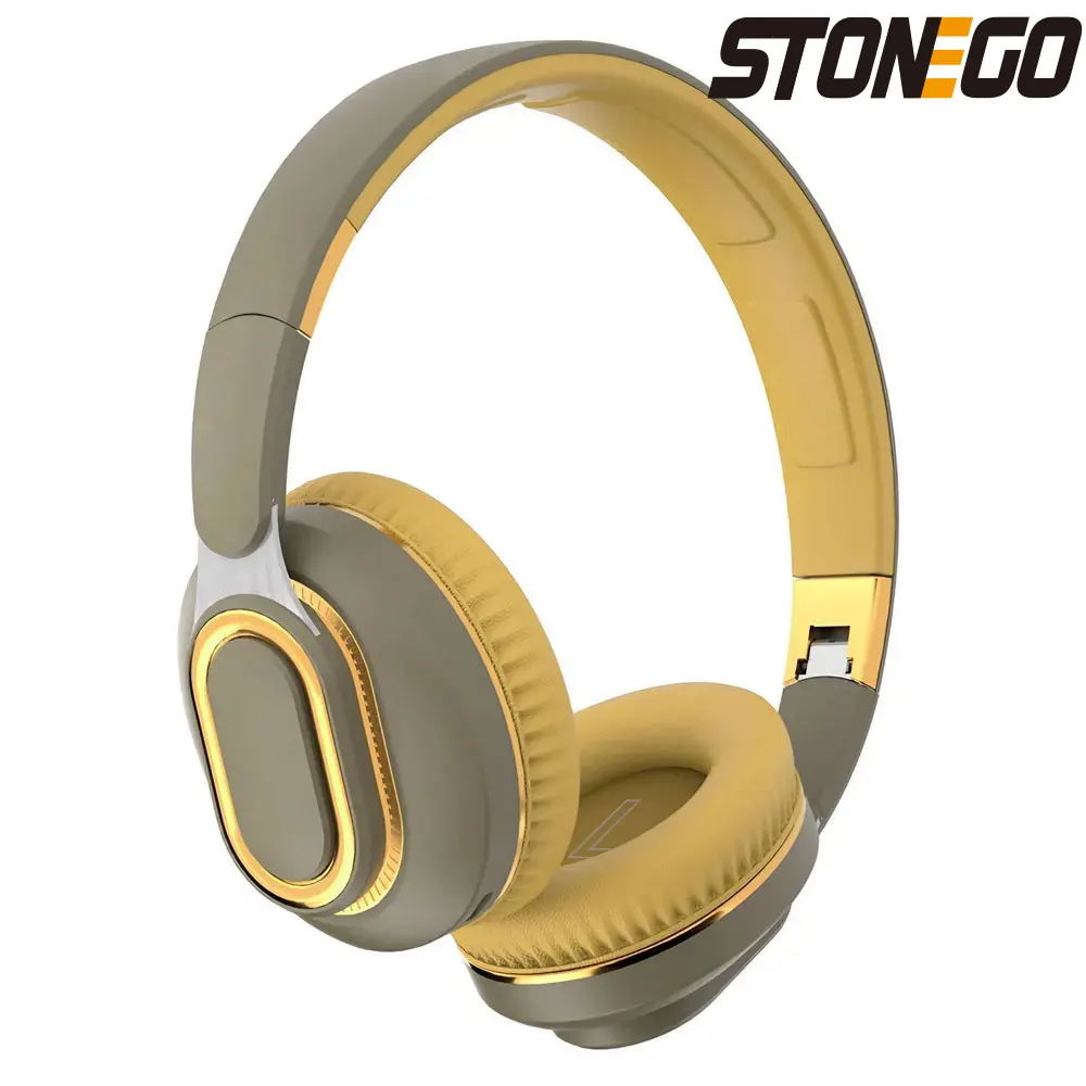 STONEGO 1PC Bluetooth Headset HIFI Sound with Mic Gaming Headset for Computer Music Portable Wireless Bluetooth Headset