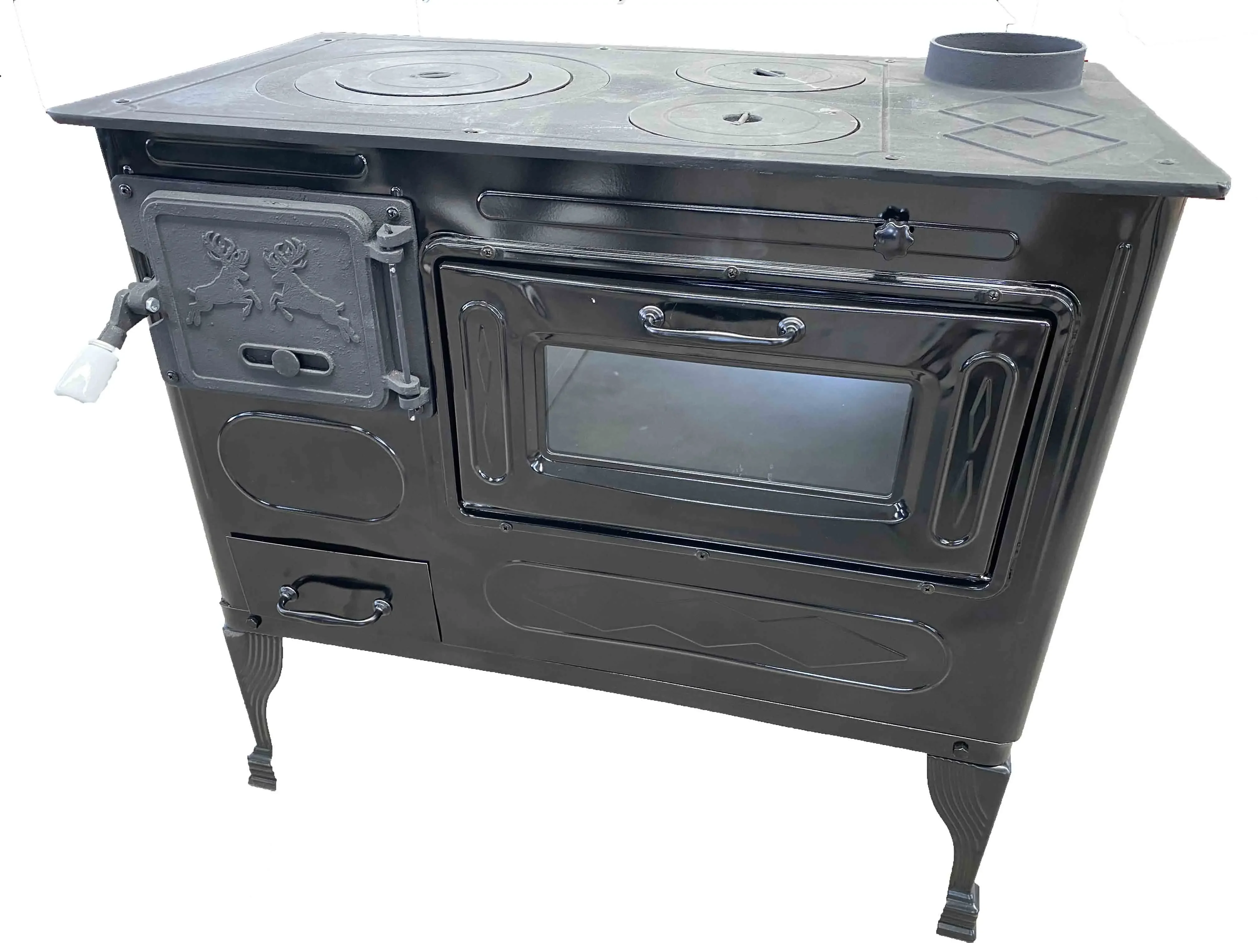 Large Cast iron wood burning Stoves with oven for cooking