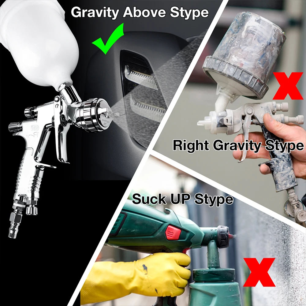 Household Spray Gun Light USB Charging Lighting Tool Spray Gun Light, Three Colors Adjustable, For 25-48mm Nozzle Diameter