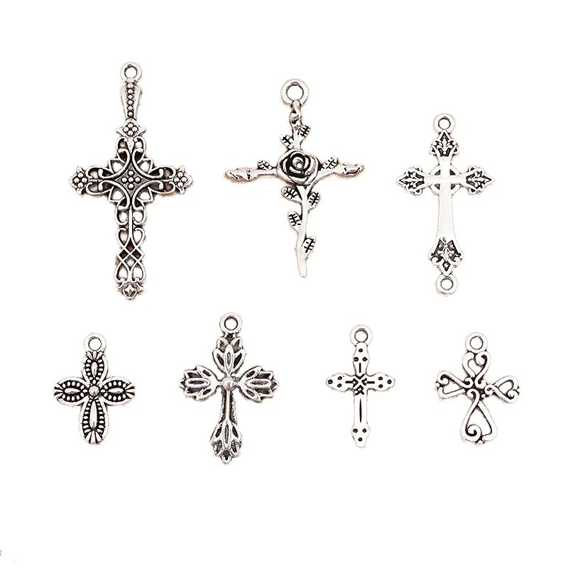 

BoYuTe New Arrive Criss Cross Pendant Charms Alloy Material Handmade Diy Jewelry Accessories Factory Wholesale