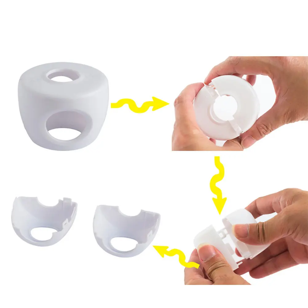 

4Pcs Door Knob Child Proof Cover Door Handle Protector Baby Proof Safety Lock Prevent Finger Pinch Protect Head Home Use