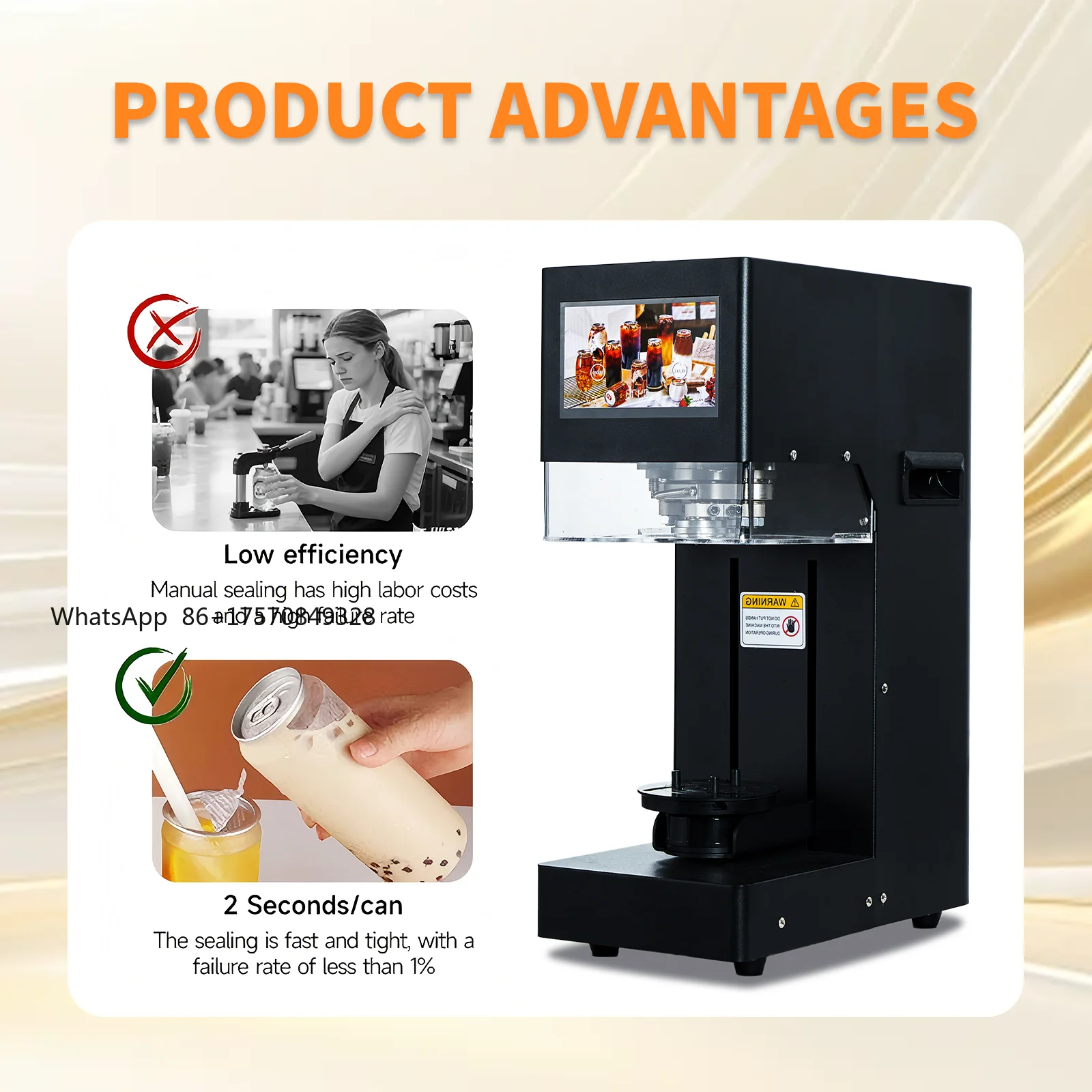 

Electric Non-Rotating Can Sealer for Soda Tin Cans Automatic Beverage Drinks Can Sealing Machine Factory Price