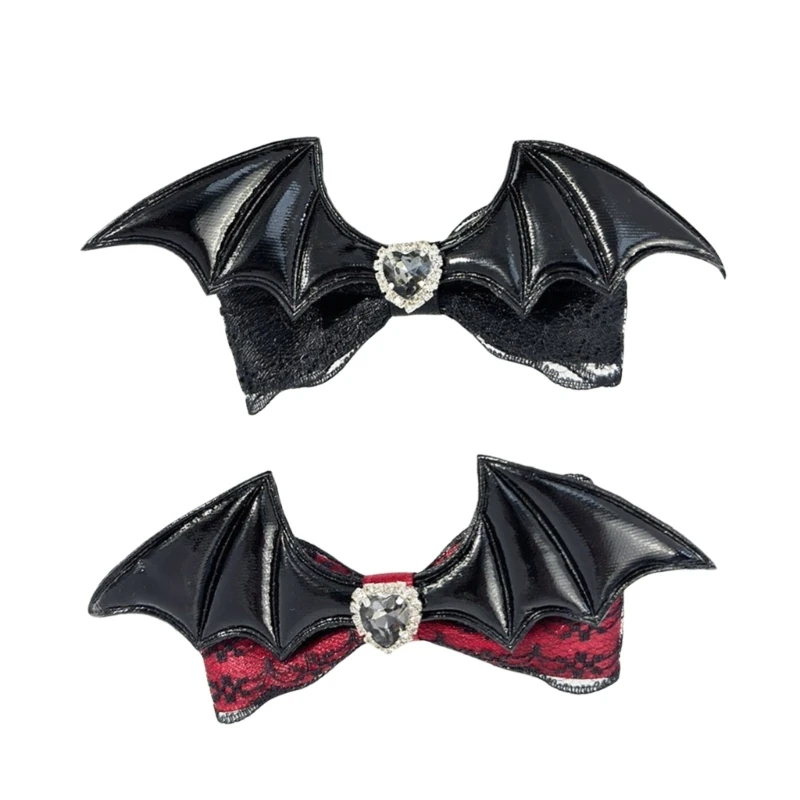 

S1Y1 Girl Hair Clip Halloween Bat Wing Hairpin Side Clip Hair Barrettes Hair Decors