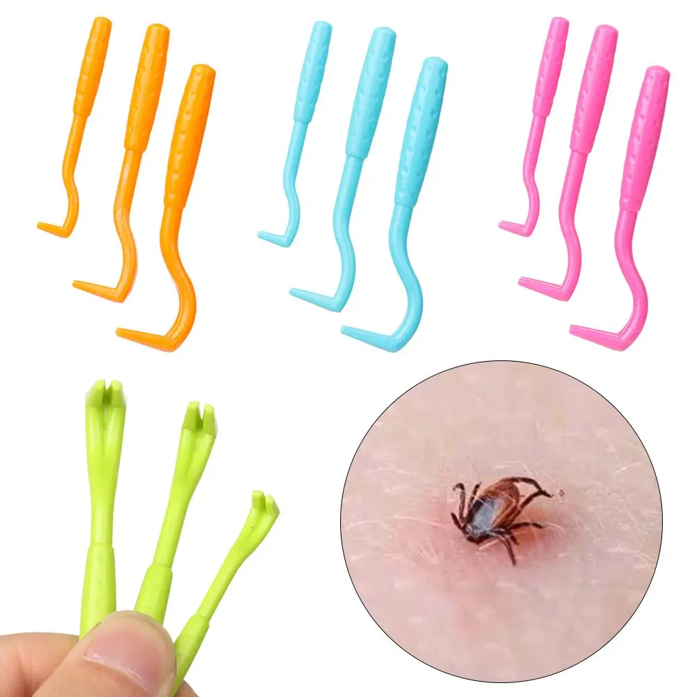 3pcs Flea Remover Hook Tick Remover Tweezer Tick Pull Pet Cat Dog Accessaries Tick Tool Pet Mites Flea Extractor Pet Supplies