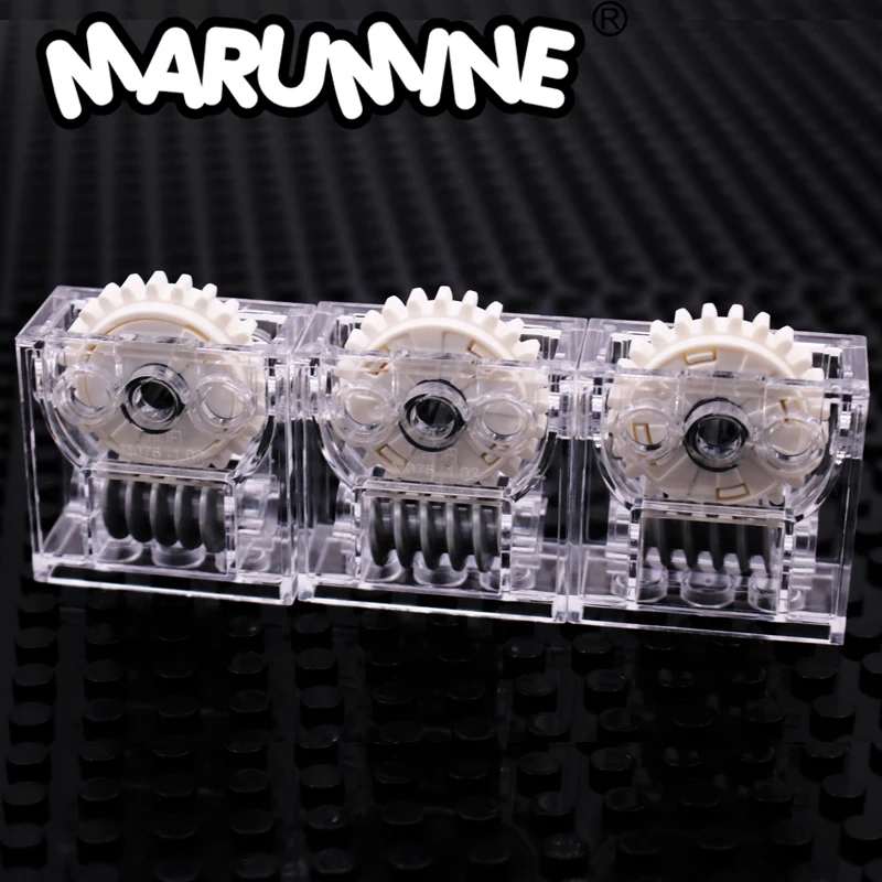 Marumine Gear Box MOC Building Block Technology Parts 76019 6588 4716 Machinery Automobile Worm Bricks Assembly Accessories