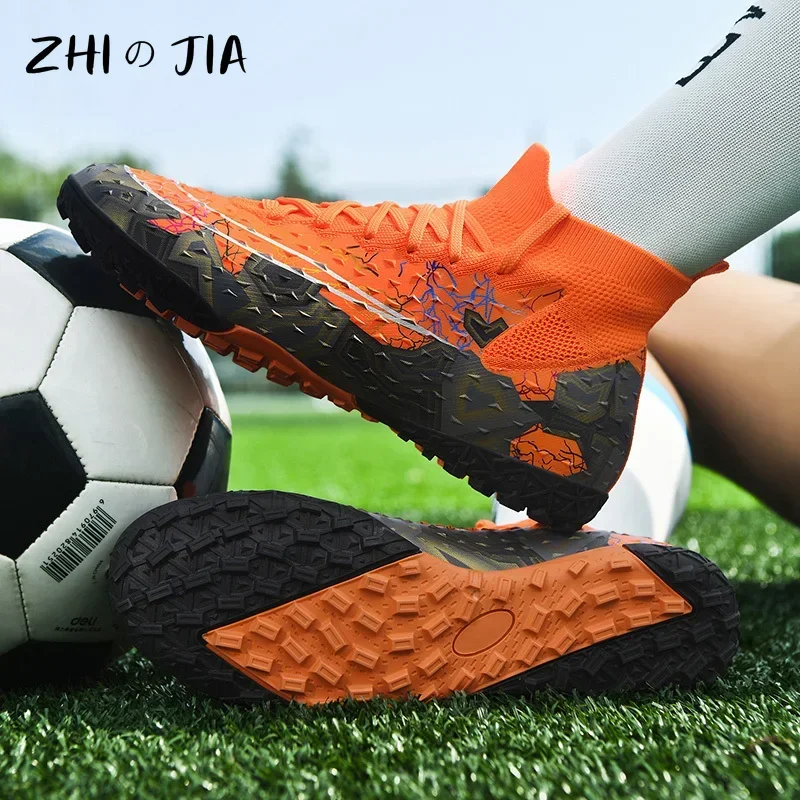 

Adult Professional Training Footwear New Youth TF/AG Football Shoes Lightweight Anti Slip Competition Sneaker Large Size Shoes