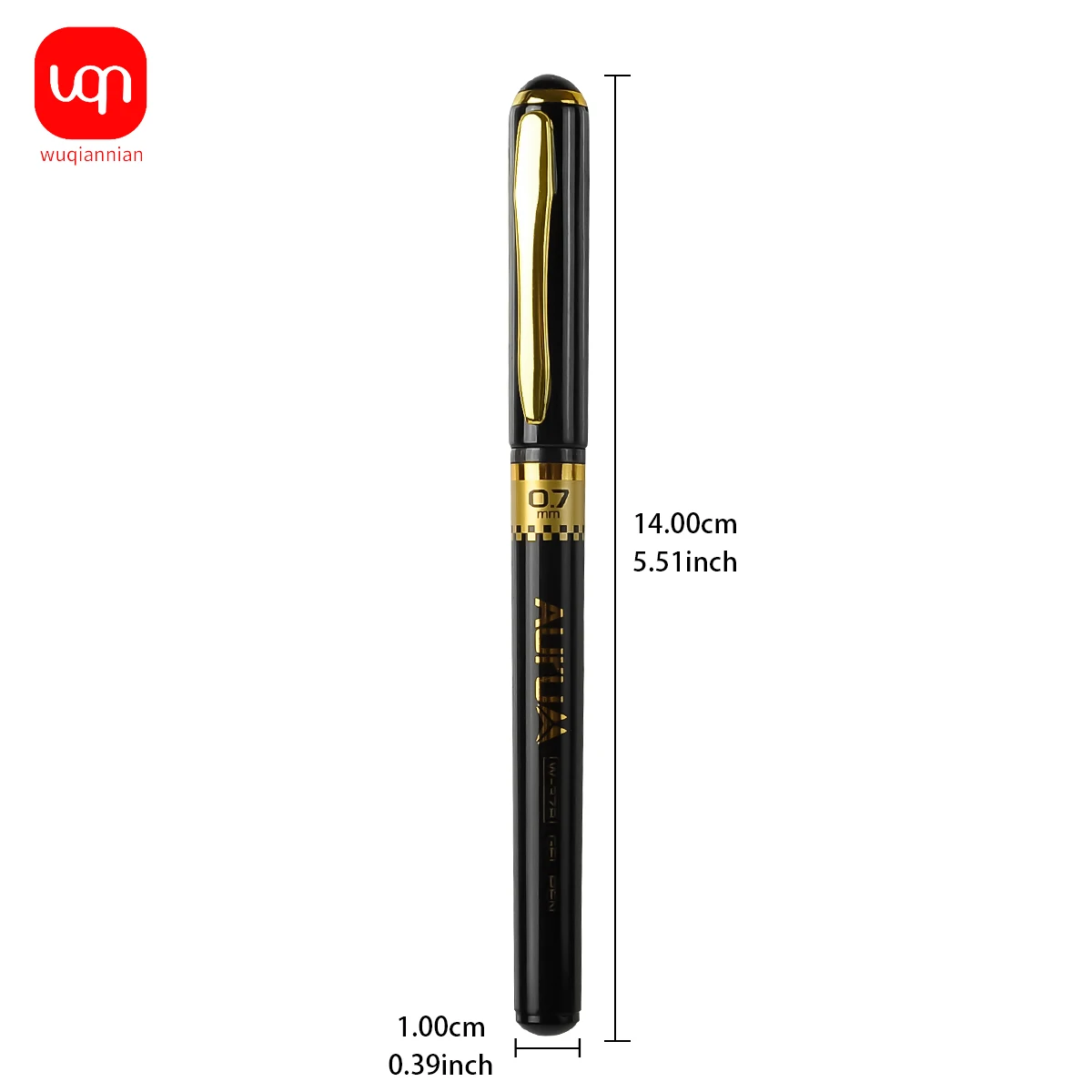 قلم جل أسود عالي الجودة 3/6/12CPS مع طرف 0.7 مم، كتابة سلسة. قلم توقيع بالحبر الأسود مناسب للكتابة والعمل المكتبي #4